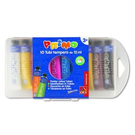 Primo morocolor Primo - tempera alta qualita' fluo e metallizzata -  valigetta multiuso da 18 colori da 25ml 258TB18FMP 8006919002588