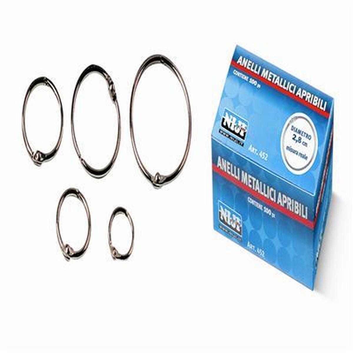 Niji - anelli metallici apribili - Ø 4 cm