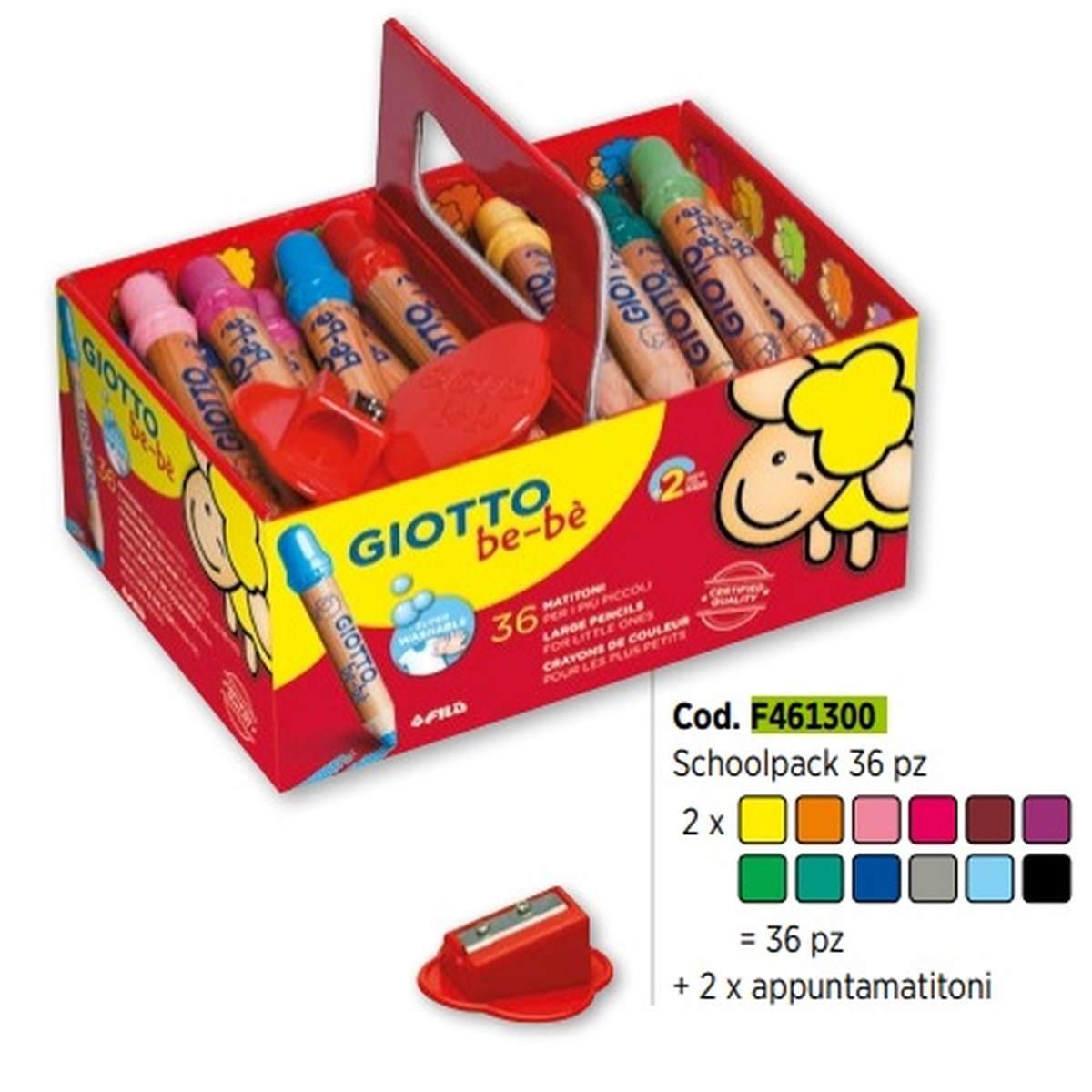 Giotto be-b matitoni - schoolpack 36 pz