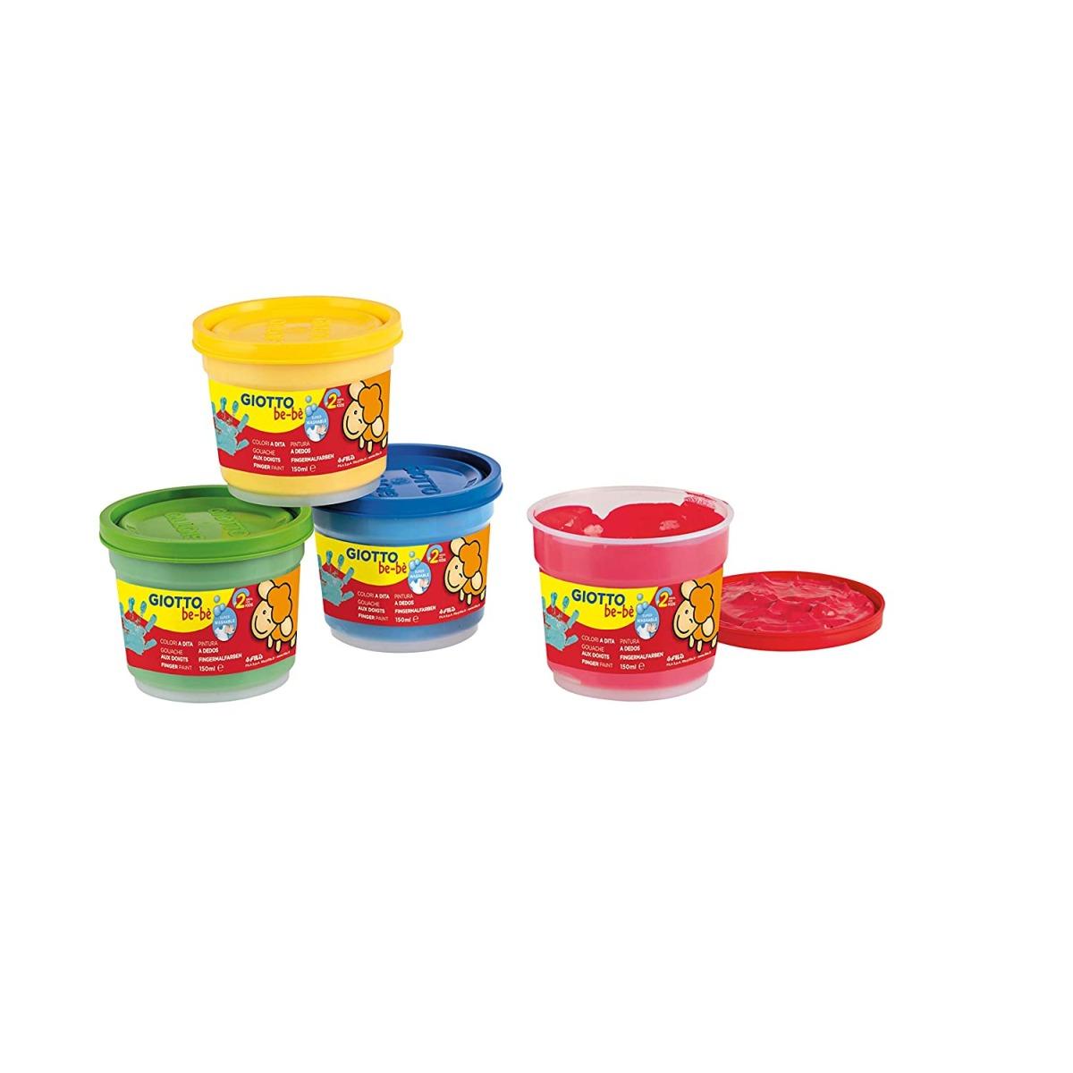 Giotto be-be' colori a dita - 4 x 150 ml