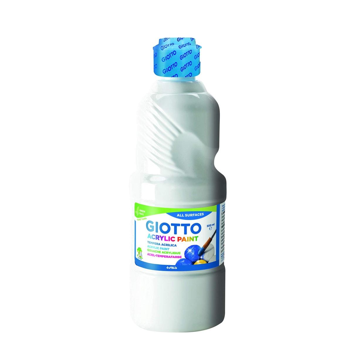 Giotto tempera acrilica in flacone da 500ml . disponibile in 8 colori standard