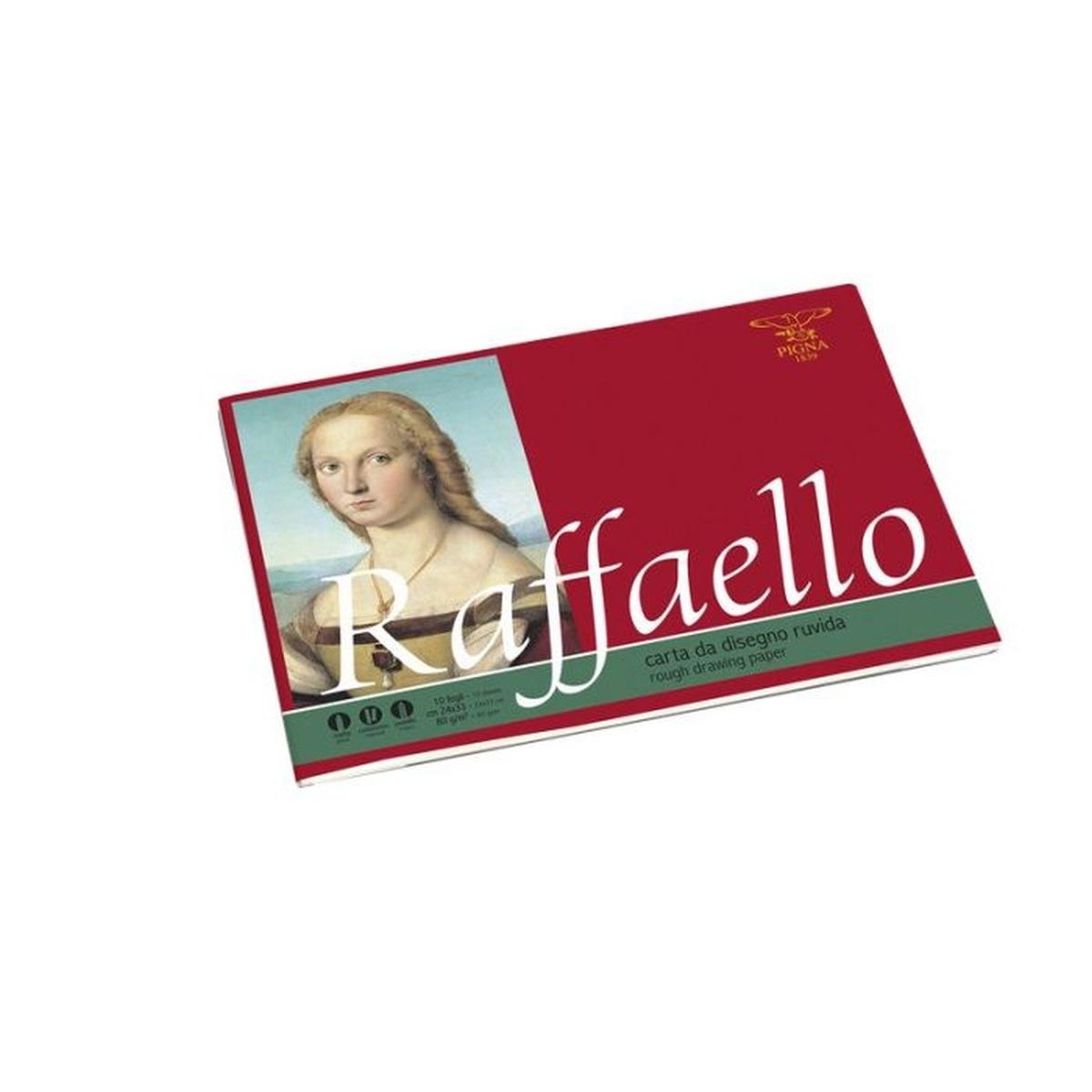 Pigna - album disegno raffaello - 24x33 cm - carta ruvida - 10 fogli - 80 gr
