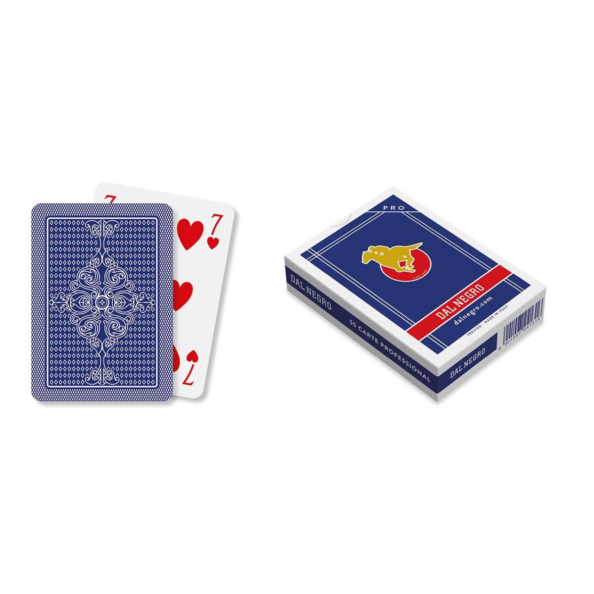 Dal negro -  carte poker 100%  plastica - mazzo blu