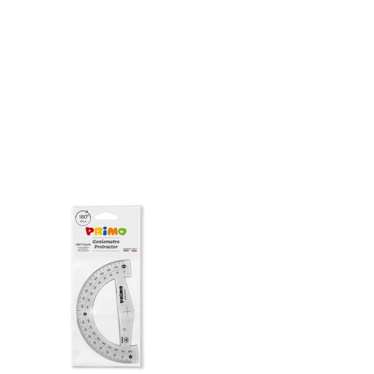Primo - goniometro da 180° - in polistirolo - grigio fumÉ - antiriflesso